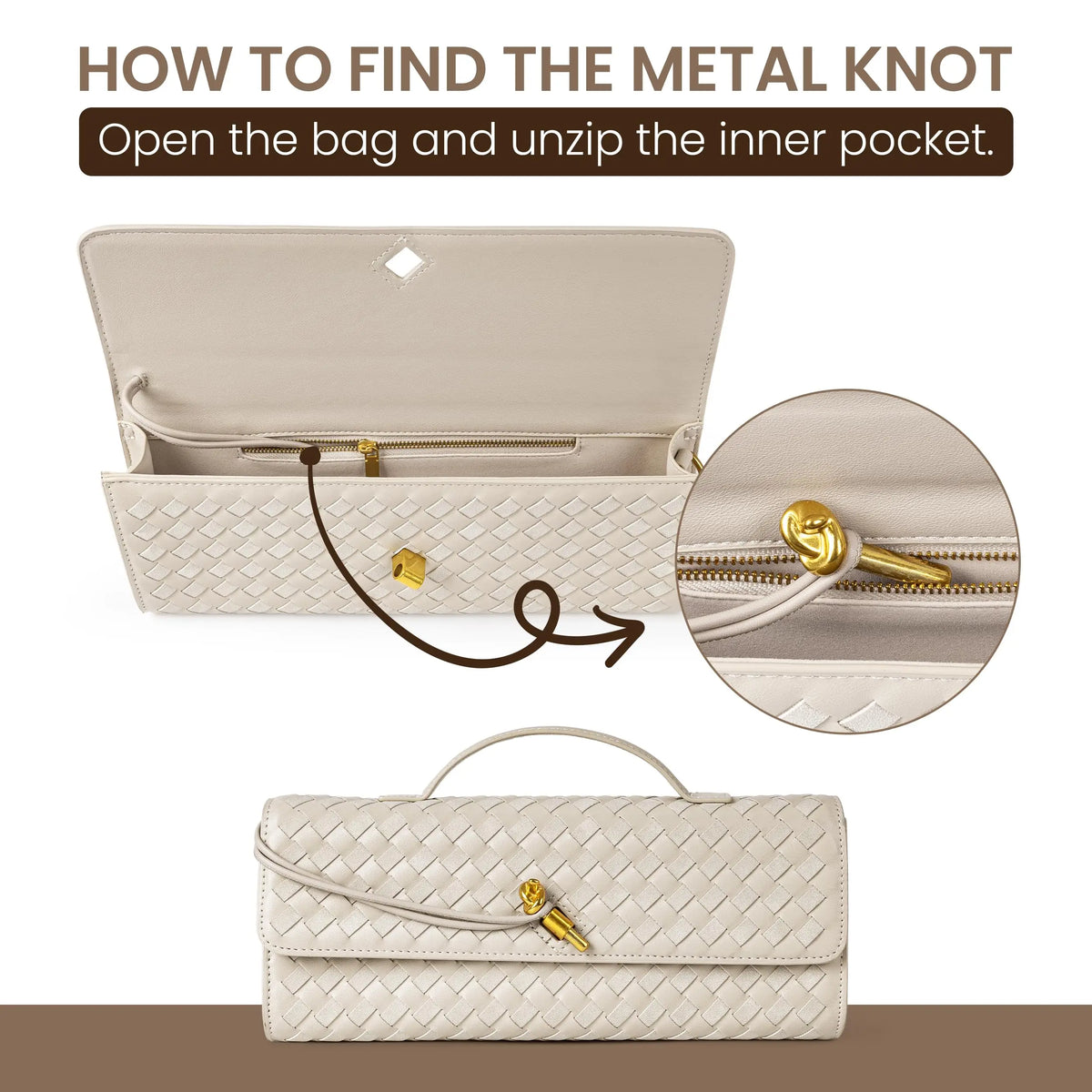 Women's Woven Evening Clutch Handbags