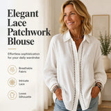 Women's Casual Spliced Long Sleeve Blouse