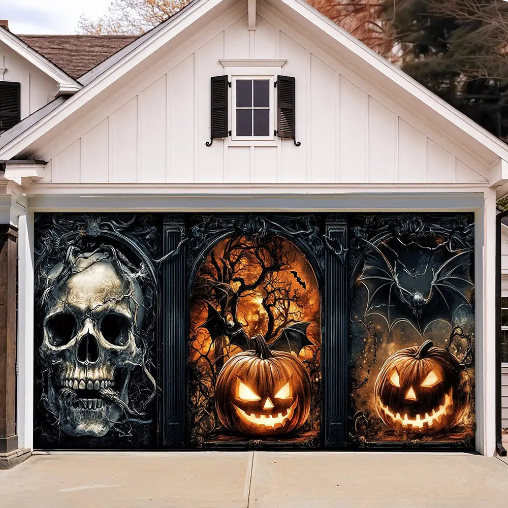 Infernal Halloween Gate Garage Door Banner Decoration