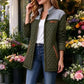Women's Casual Color Blocked Cotton Padded Jacket