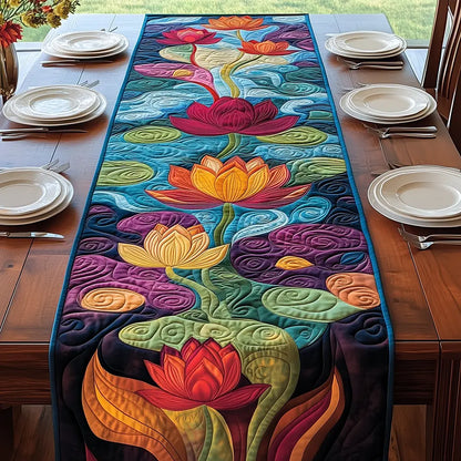 Serene Bloom Quilted Table Runner
