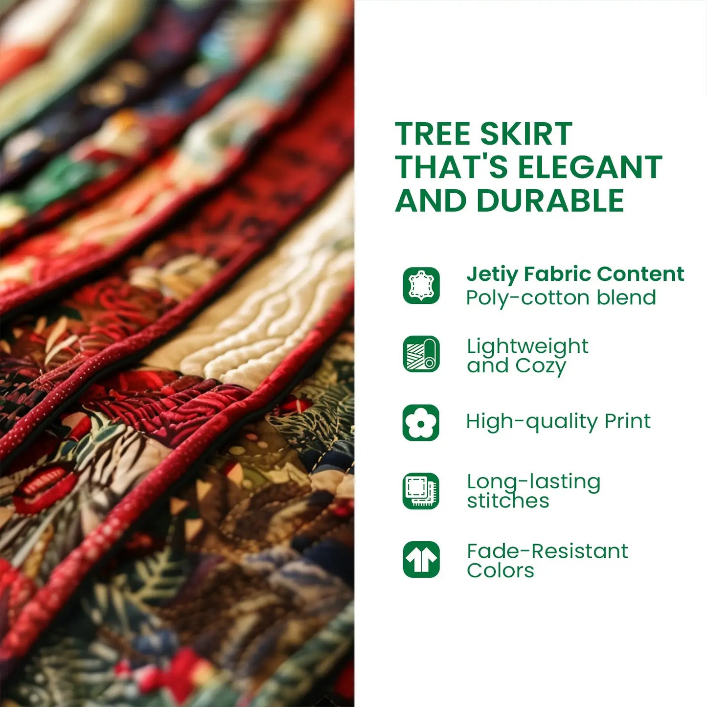 Feathered Cheer Quilted Tree Skirt