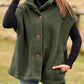 Womens Warm Button Down Sherpa Fleece-Look Vest