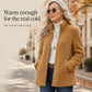 Full-Zip Lambswool-Feel Stand Collar Jacket