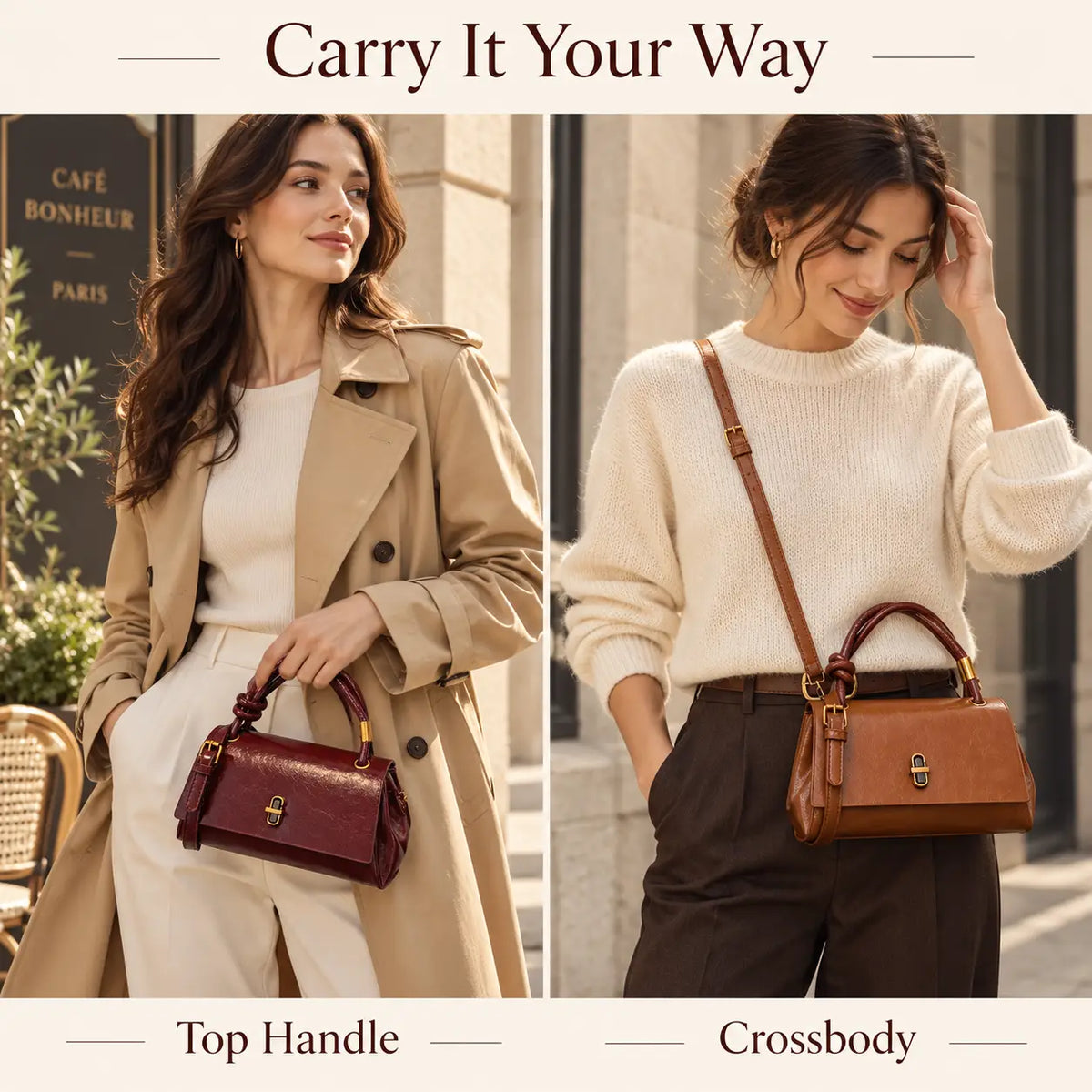 Top Handle Crossbody Bag