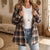 Sherpa-Lined Plaid Flannel Shacket