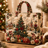 Christmas Holiday Tree Handmade Tote Bag