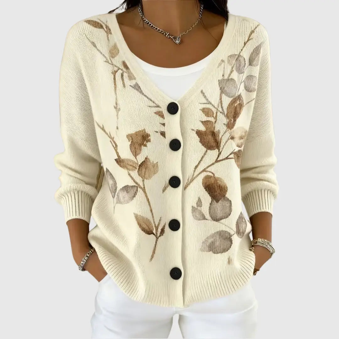 Comfortable Button-up Faux-knit Cardigan