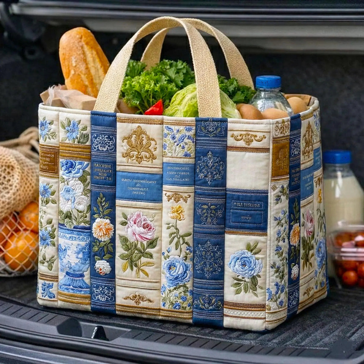 Book Haven Quilted Shopping Bag