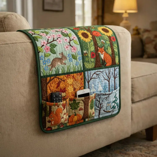 Four Seasons Woodland Quilted Sofa Armrest Organizer