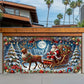 Santa’s Sleigh Ride Spreading Cheer Garage Door Banner Decoration