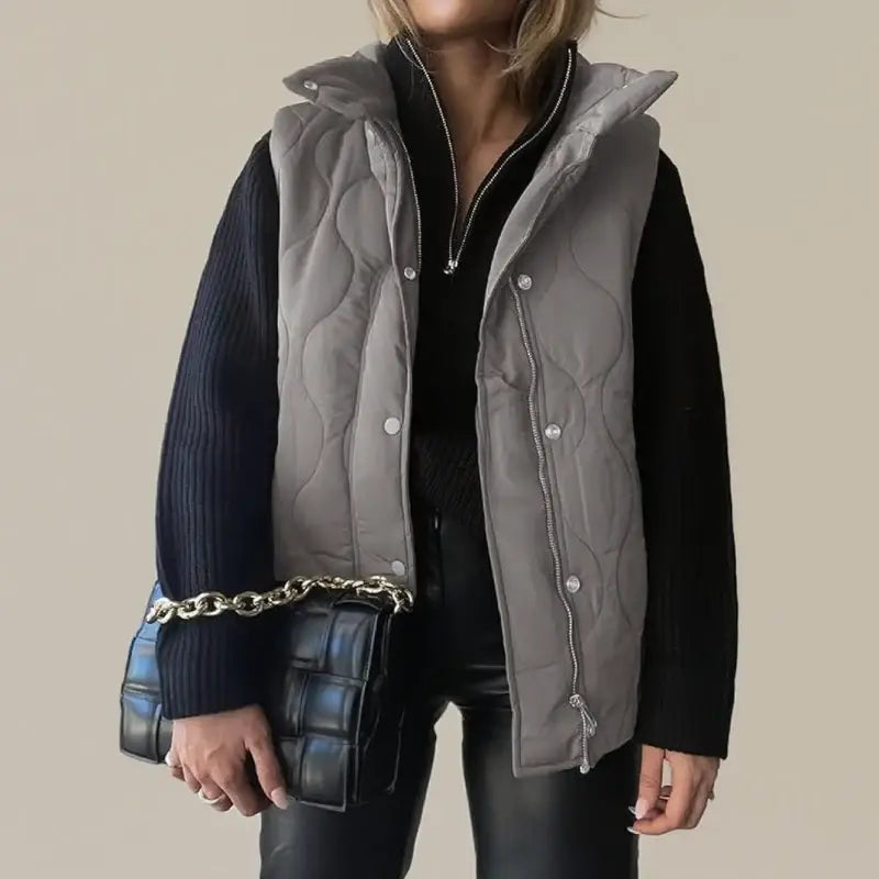 Women's Quilted Hooded Puffer Vest