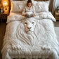 White Lion Quilted Bedding Set