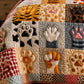 Cozy Paw Print Quilted Bedding Set
