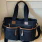 Corduroy Multi-Pocket Convertible Tote Bag