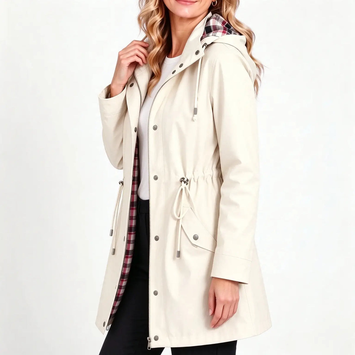 Women's Waterproof Woven Hooded Coat