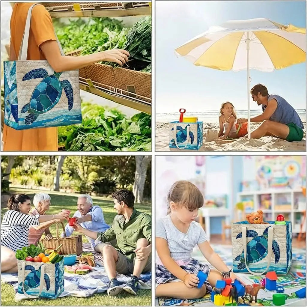 Spring Bloom Quilted Shopping Bag