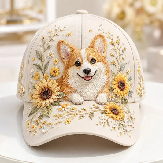 Corgi 3D-printed Creature Pattern Cap