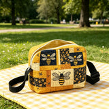 Bee Quilted Crossbody Bag