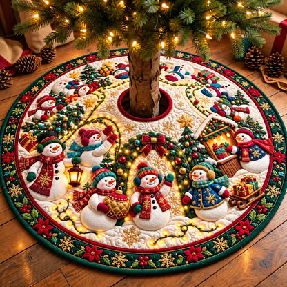 Christmas Light Festival Quilted Tree Skirt