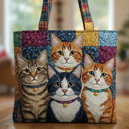Playful Kittens Handmade Tote Bag
