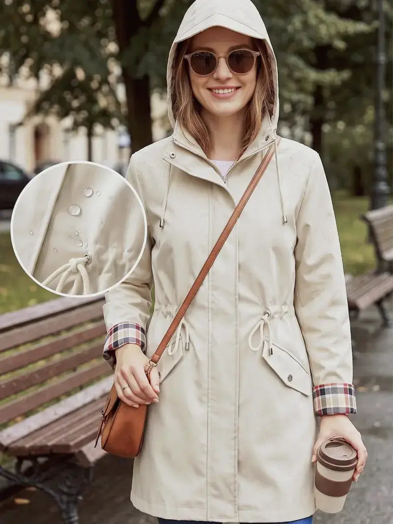 Women's Waterproof Woven Hooded Coat