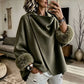 Wool-blend Jacket with An Asymmetric Faux-fur Cuff