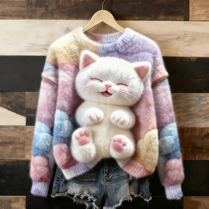 Smile Kitten Cozy Plush Sweatshirt