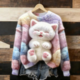 Smile Kitten Cozy Plush Sweatshirt