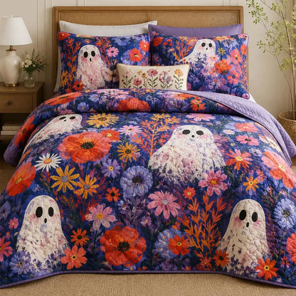 Haunted Wildflower Garden Quilted Bedding Set