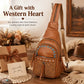 2-Way Wear Sling Boho Western Print Convertible Backpack