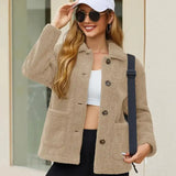 Women's Loose Soft Fleece Sherpa Teddy Jacket