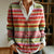 Women's Vintage Floral Art Pattern Print Buttoned Cardigan Sweater