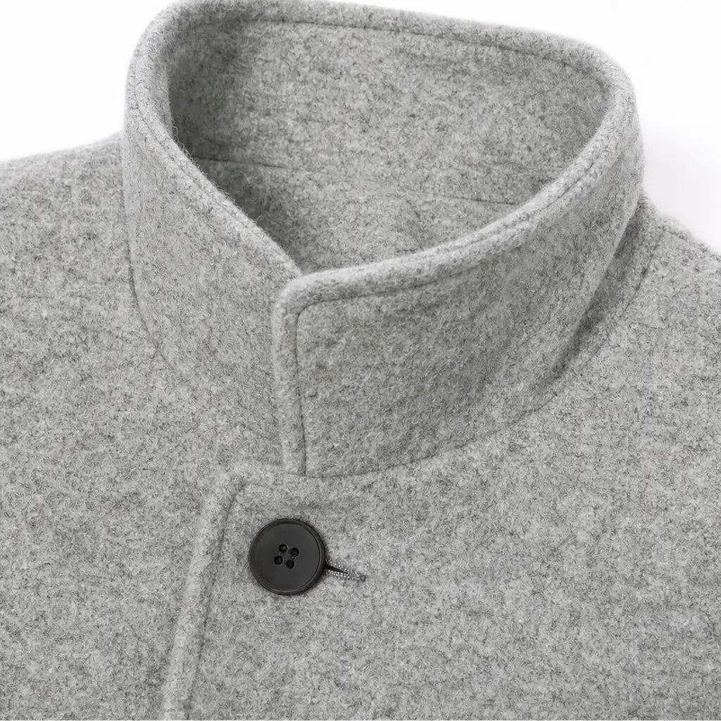 Women's Button-Front Stand Collar Fall Coat