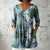 Flower Printing Long Blouse Eith A Striking Pattern