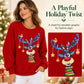 Women Christmas Crew Neck Printing Casual Sweatshirt