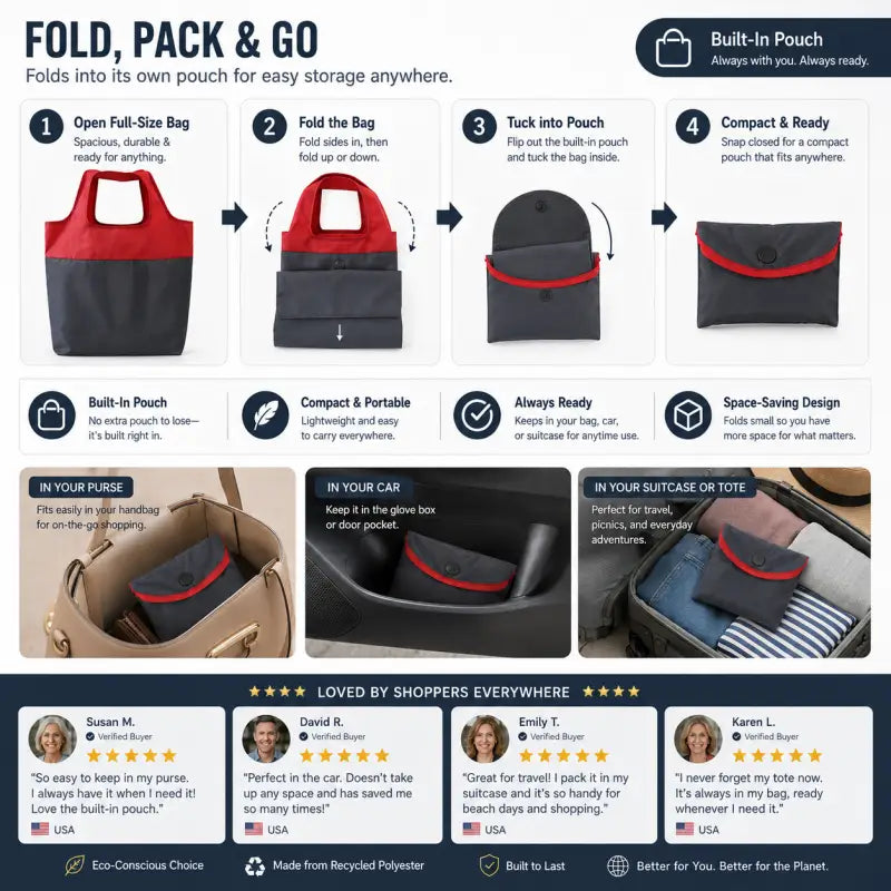 Eco-Friendly Foldable Large Capacity Shopping Bag