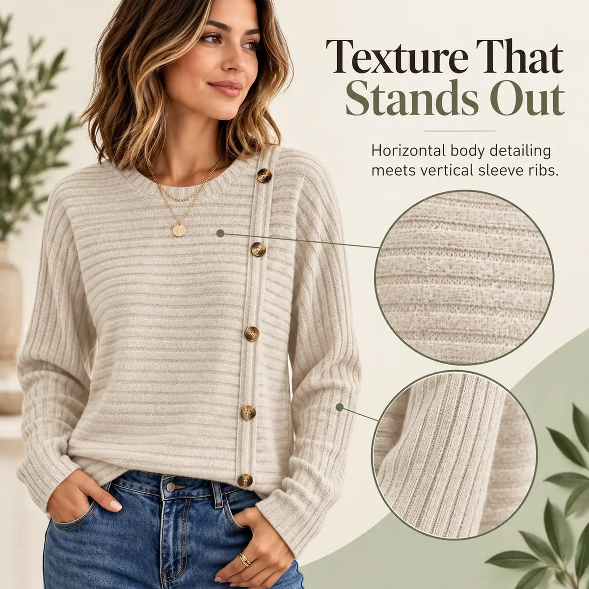 Women’s Fall Sweater Tunic Top Long Sleeve Cozy Casual Shirt