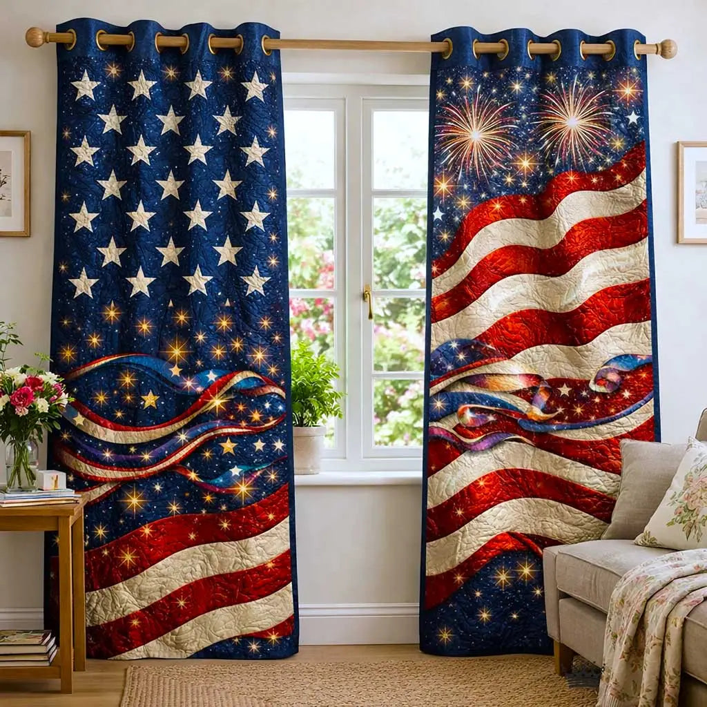 Patriot Palette Quilted Curtains