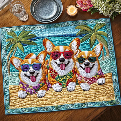 Corgi Vibes Quilted Place Mat