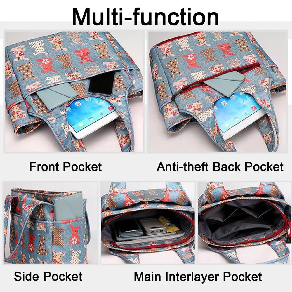 Multifunctional Waterproof Shoulder Tote Handbag