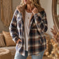 Sherpa-Lined Plaid Flannel Shacket