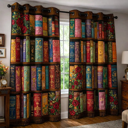 Reading Book Quilted Curtains