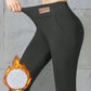 Women's Fleece-Lined High-Waist Leggings with Pockets