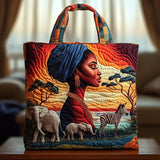 African silhouettes Handmade Tote Bag