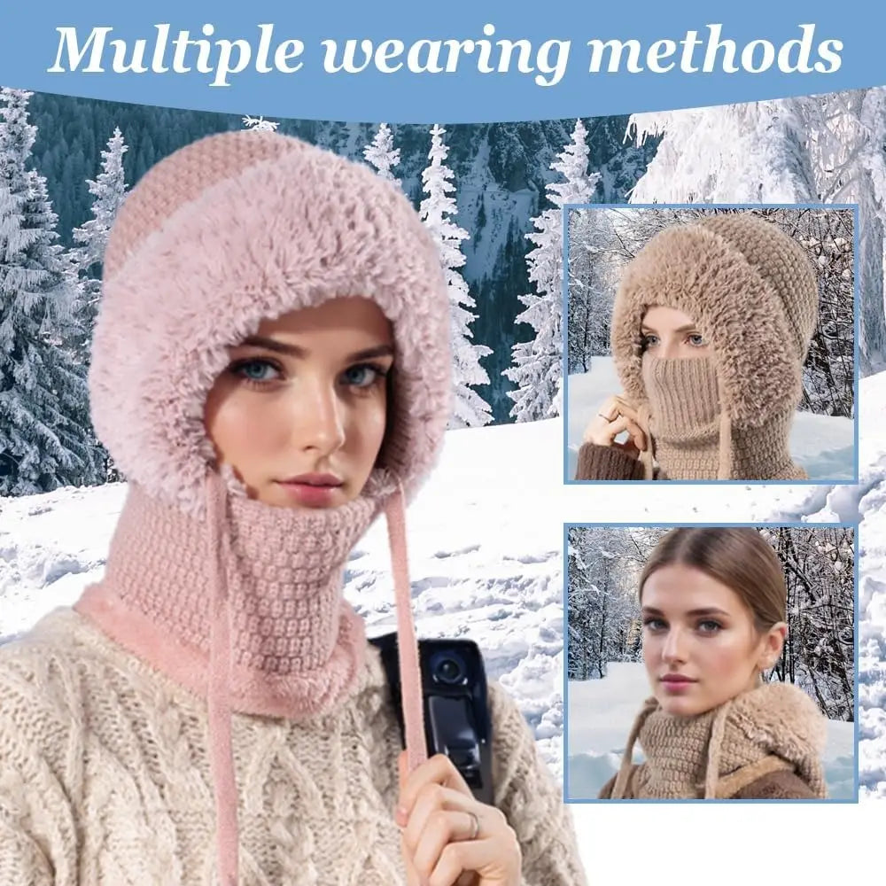 ❄️3 in 1 Beanie Hat with Scarf and Mask