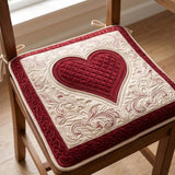 Love Heart Quilted Chair Cushion