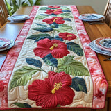 Hibiscus Charm Quilted Table Runner