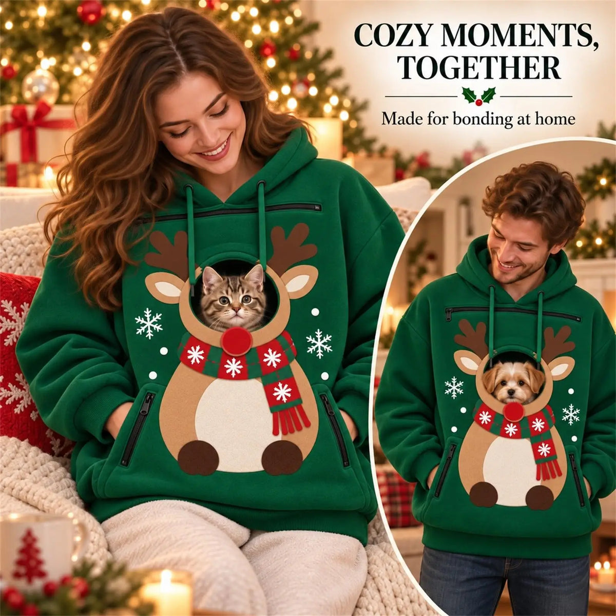 Christmas Pet Carrier Hoodie