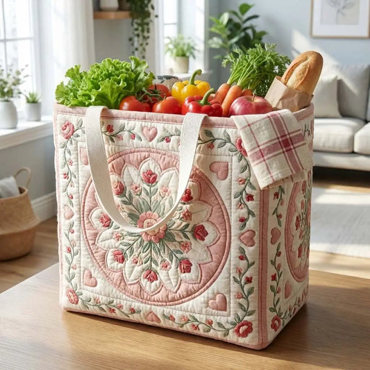 Spring Bloom Quilted Shopping Bag